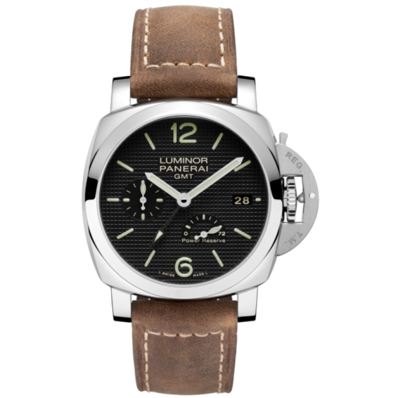 officine panerai watches luminor 1950 luminor 3 days gmt power reserve automatic pam00537 1