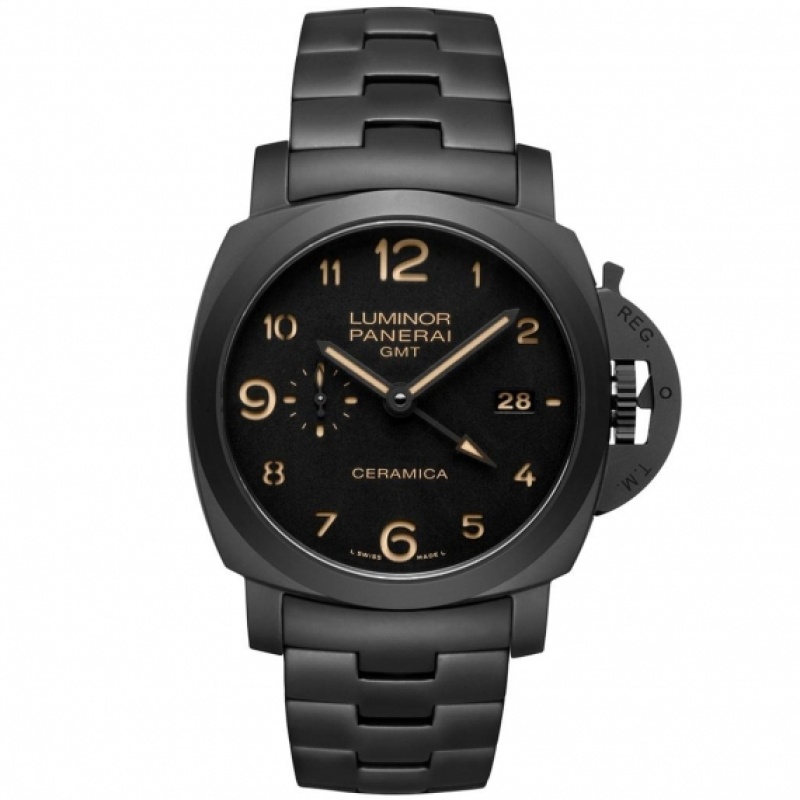 officine panerai watches luminor 1950 tuttonero 3 days gmt pam00438