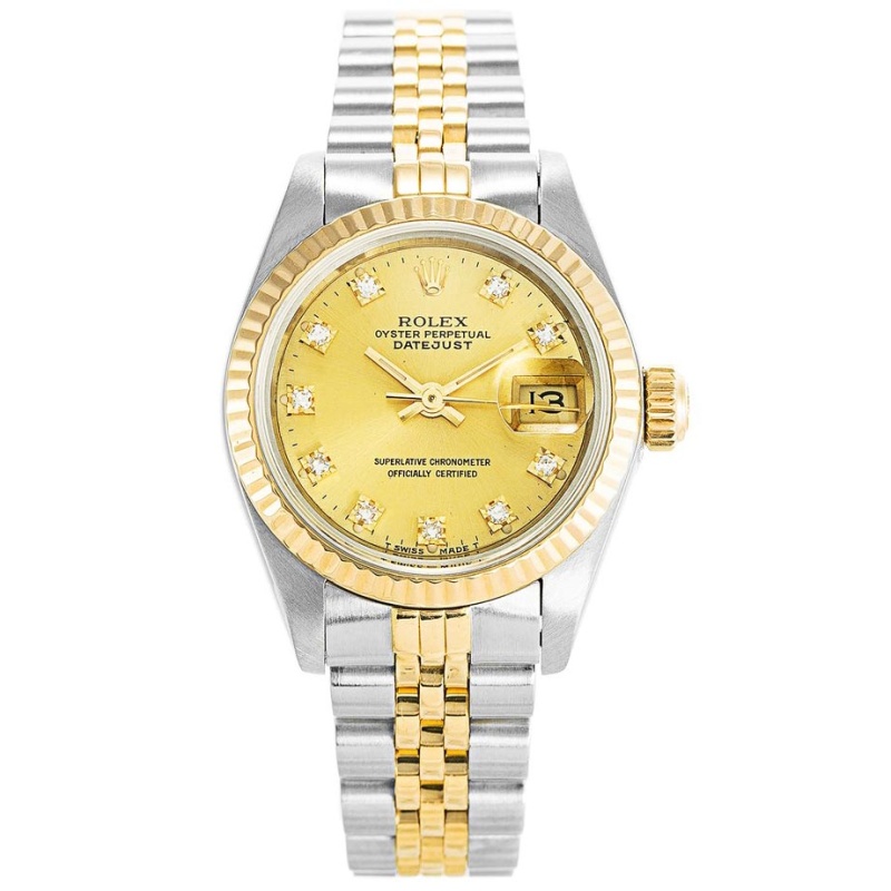 Fake Gold and Diamonds Ladies Datejust 69173