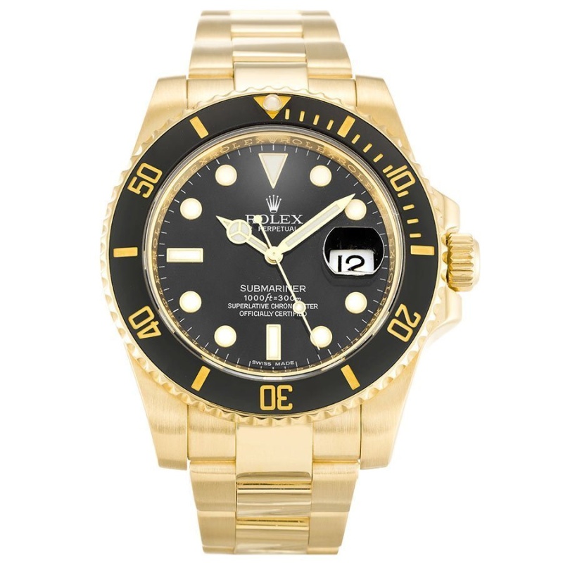 Gold Rolex Submariner 116618LN Replica