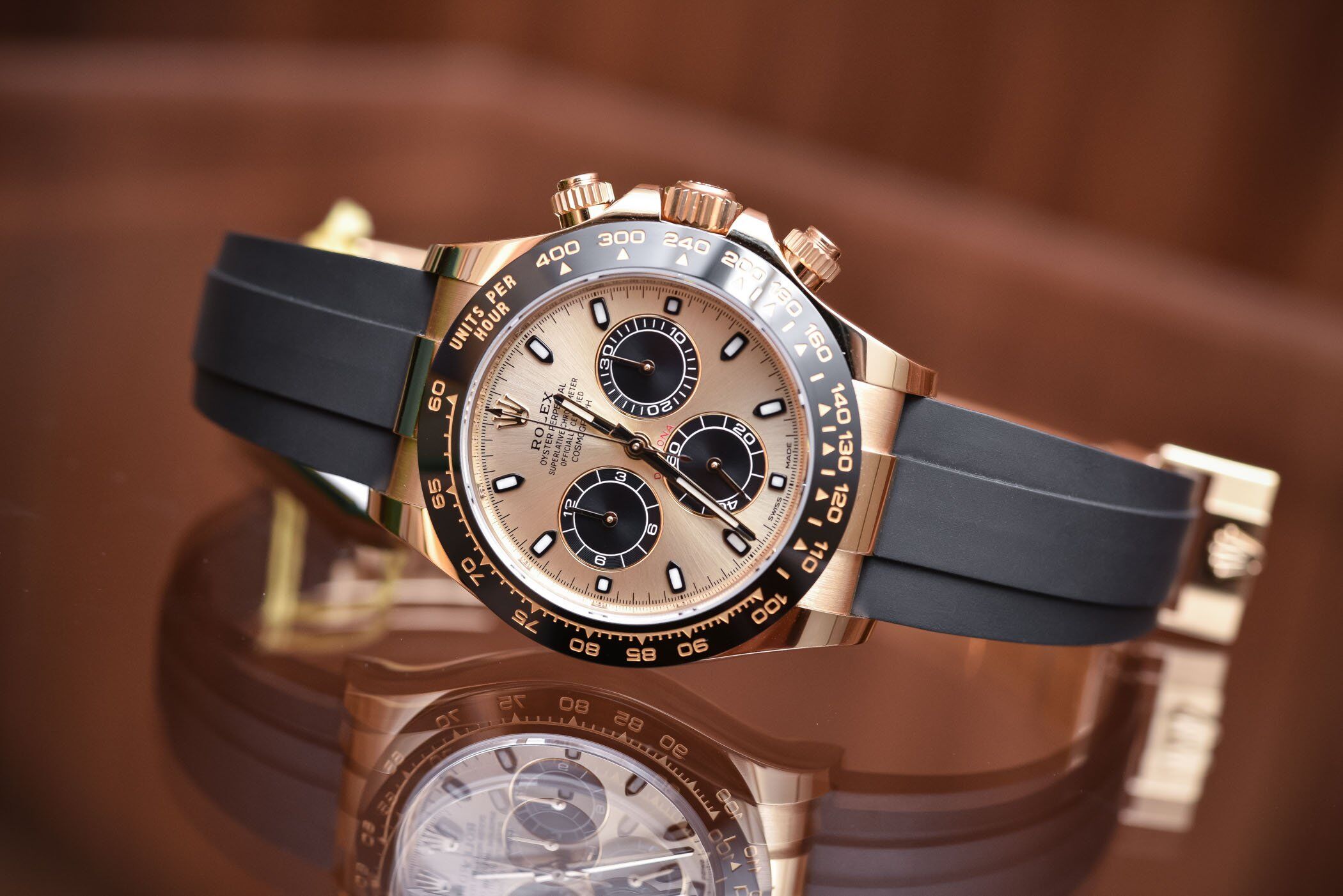 Rolex Daytona Gold Ceramic Rubber Oysterflex 2017 116518LN 3